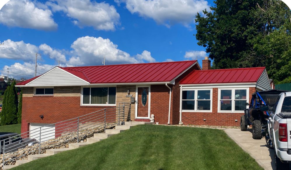 Same home after a new standing seam metal roof